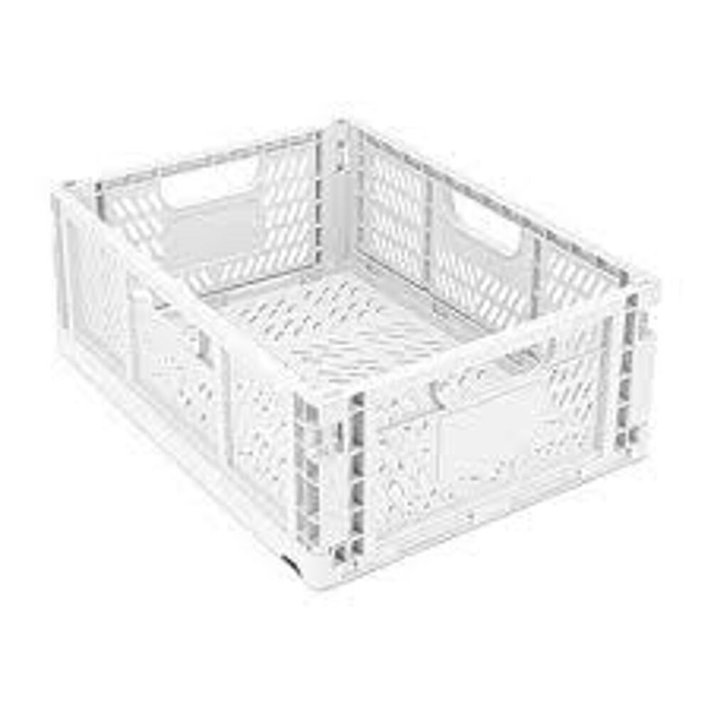Plastic Foldable Storage Crate Folding Box Basket Stackable Storage Box